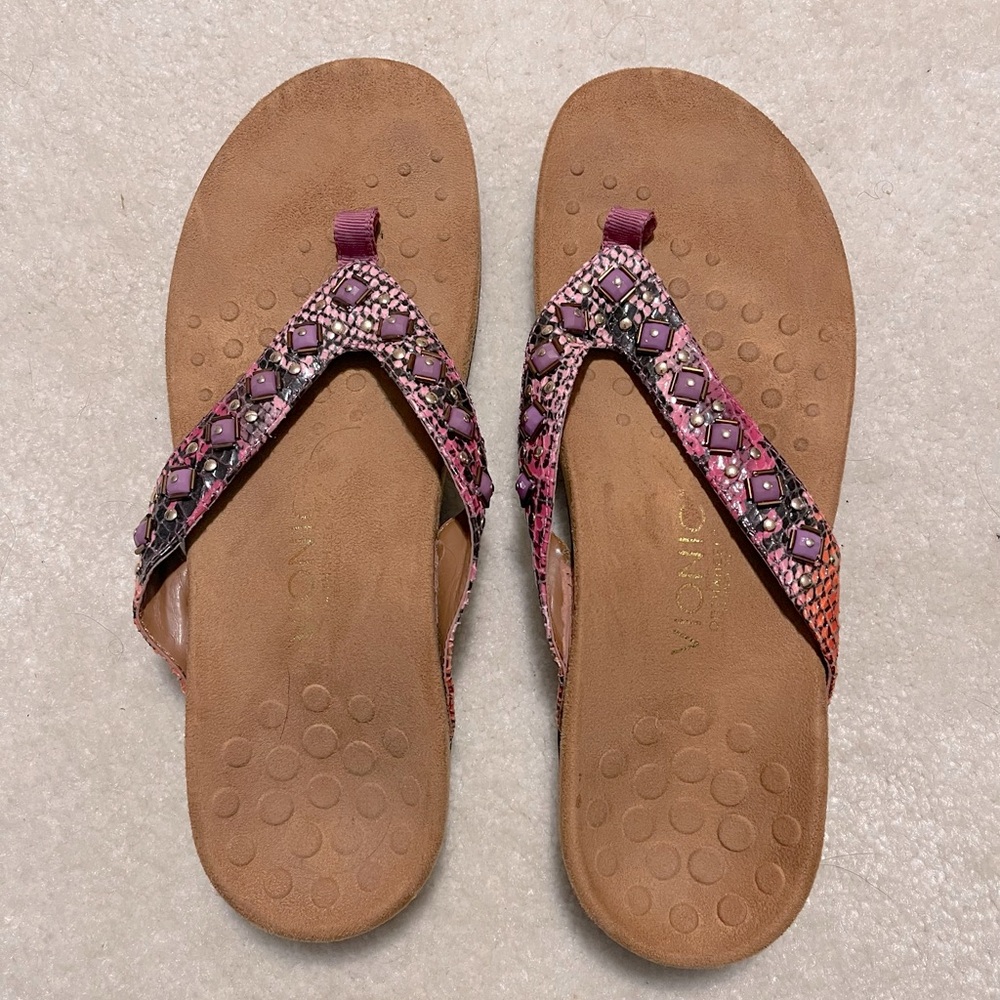 Vionic Floriana Thong Sandals Pink Size 10